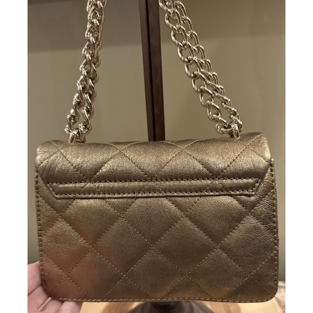 Kate Spade Gold Quilted Leather Mini Emerson Place Vivenna Crossbody Bag - Picture 8 of 15